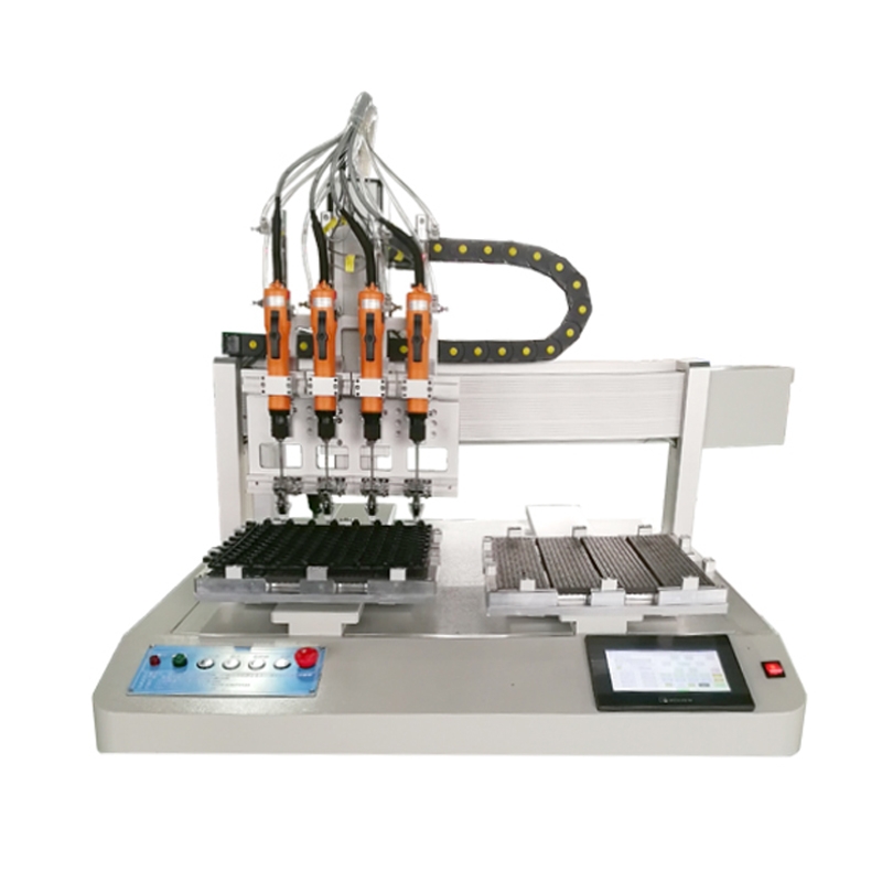 吹气式全自动锁螺丝机多电批双平台线路板螺丝机