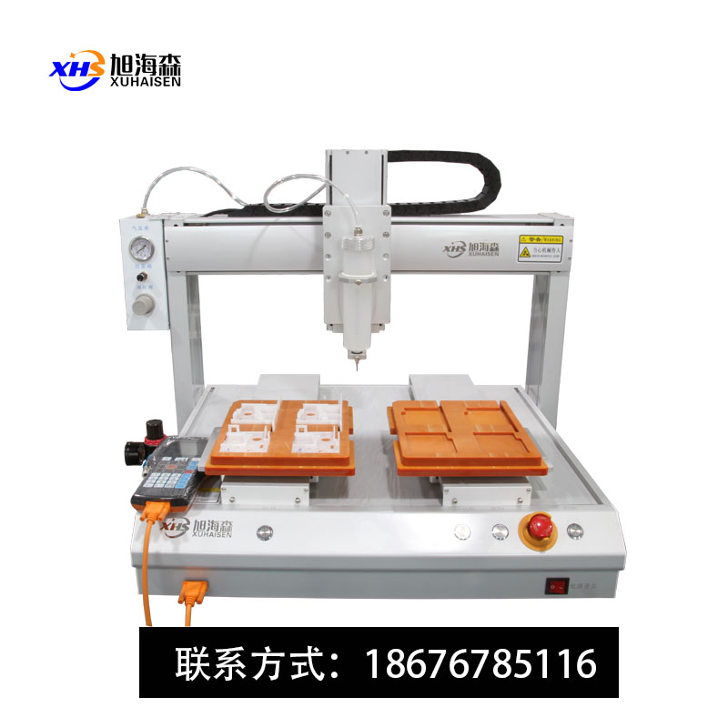 深圳四轴全自动点胶机机器人双平台设备