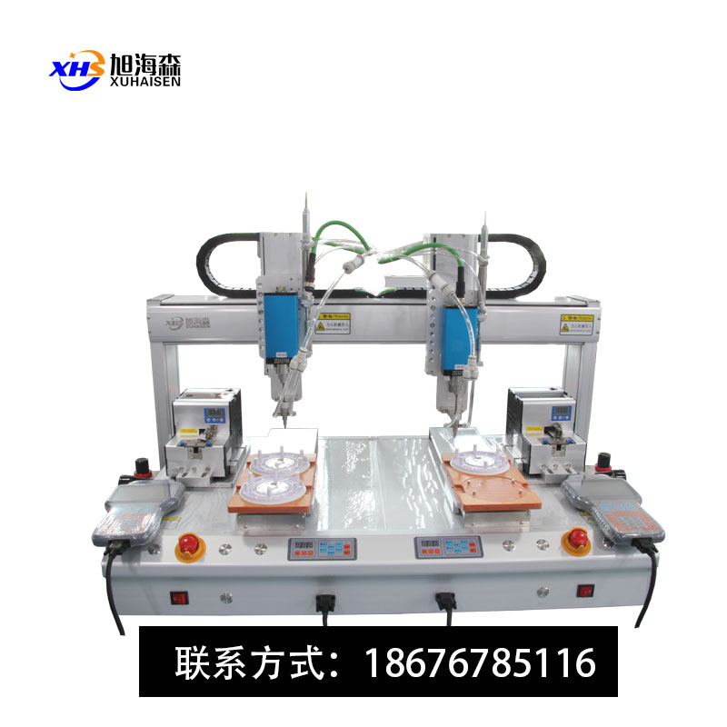 全自动锁螺丝机双电批双供料吸附式拧打螺丝机
