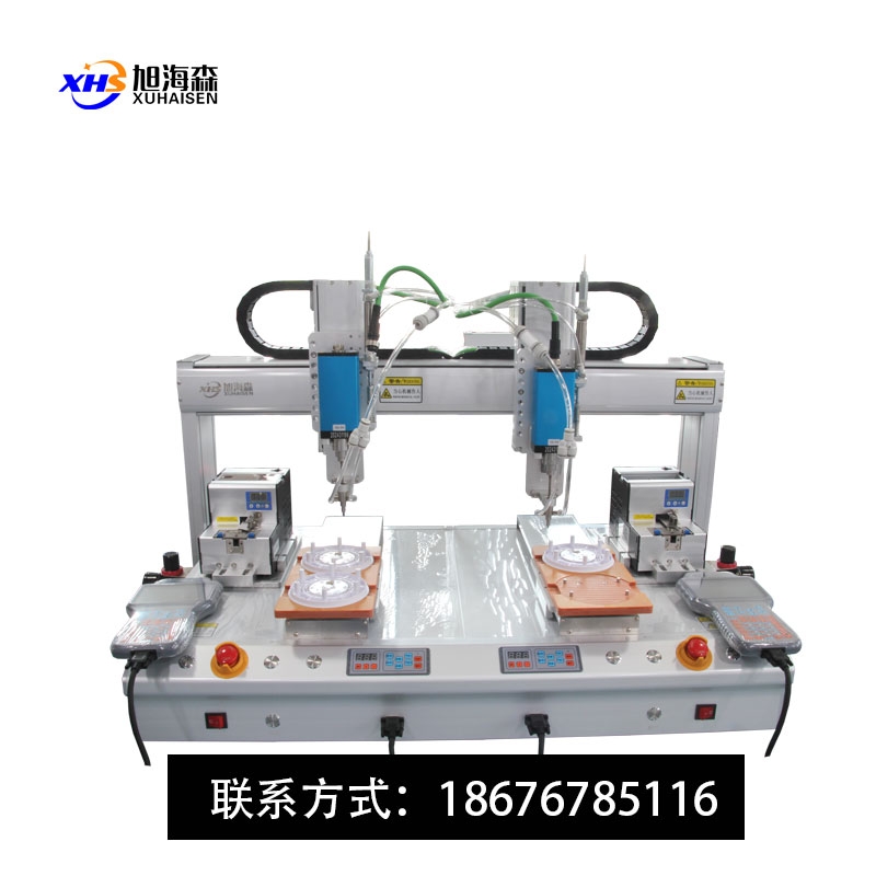 全自动锁螺丝机双电批双供料吸附式拧打螺丝机